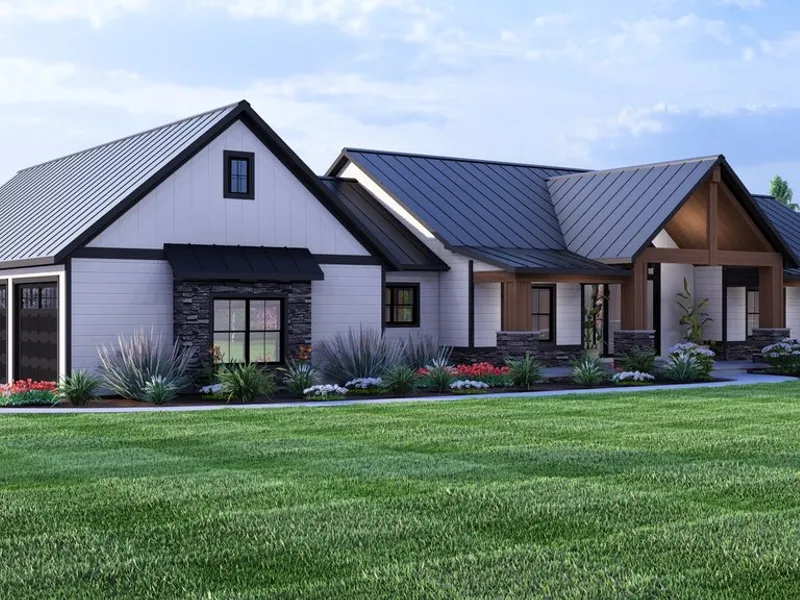 Small house plans - Modern farmhouse and craftsman designs with open floor plans, 400-1500 sq ft